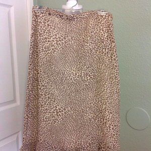 Gorgeous! SHENDEL Collection ~100%Viscose Animal Print Lined Ruffle Skirt ~Sz.40